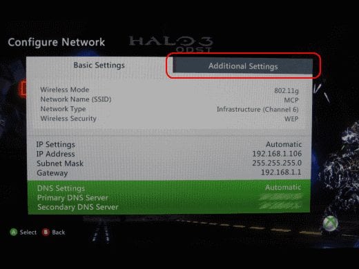 How to get mac address for xbox 360